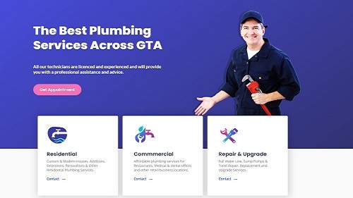 Plumbing Website Design Toronto
