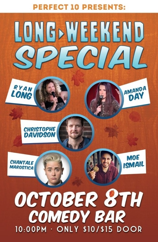 تورنتو | سه نمایش کمدی،هشتم اکتبر