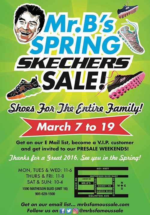 تورنتو | حراج کفش های Skechers از هفتم مارچ در می سی ساگا