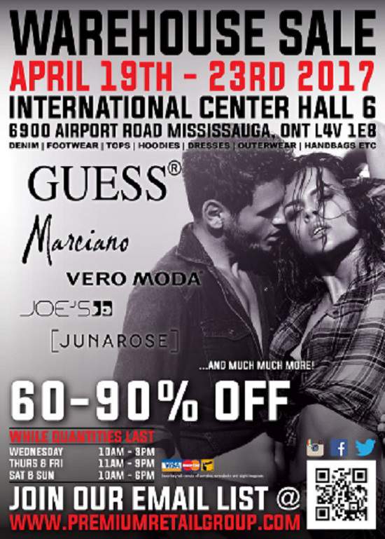 تورنتو | حراج Guess,Marciano از 19 آپریل در می سی ساگا