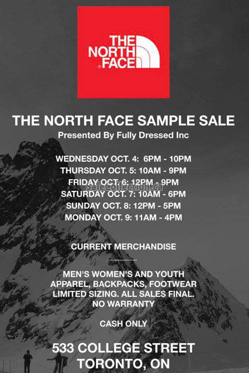 حراج ها | حراج North Face و Puma از چهارم اکتبر در تورنتو
