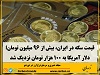 قیمت سکه در ایران، بیش از ۹۶ میلیون تومان